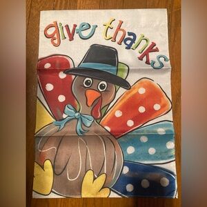 Garden Flag Autumn Fall Thanksgiving 12" x 18" NWOT